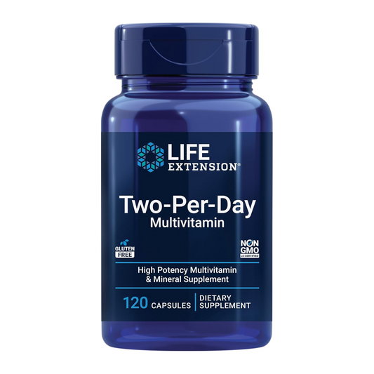 Life Extension Two-Per-Day Multivitamin, Comprehensive Daily Wellness Formula, 120 Capsules Life Extension