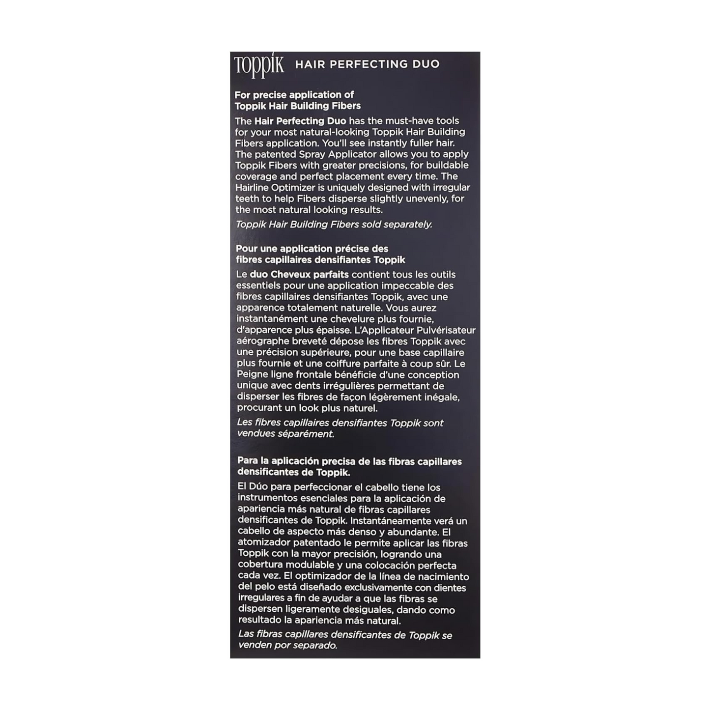Toppik Hair Perfecting Duo 2 pc (Hairline Optimizer and Fiber Application Pump)
