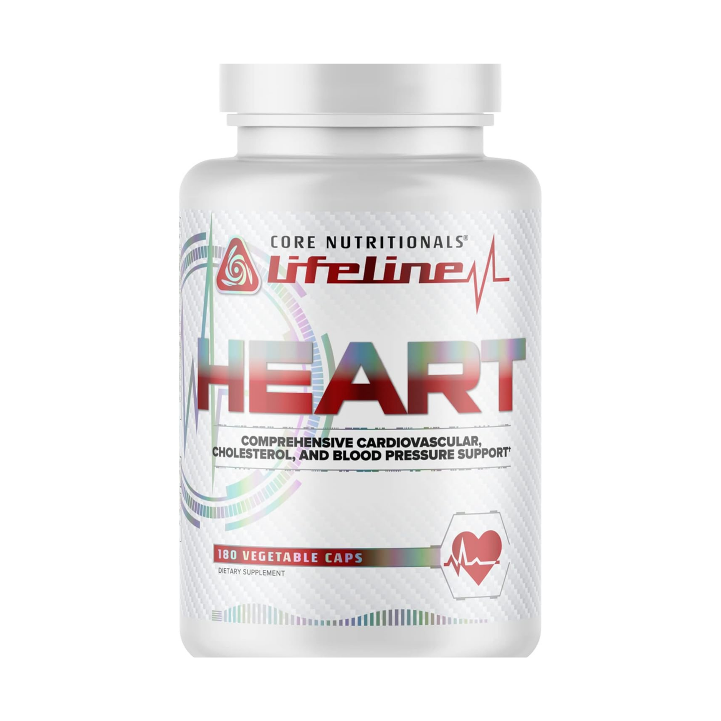 Core Nutritionals Lifeline Heart Advanced Cardiovascular, Cholesterol & Blood Pressure Support Formula - 180 Capsules