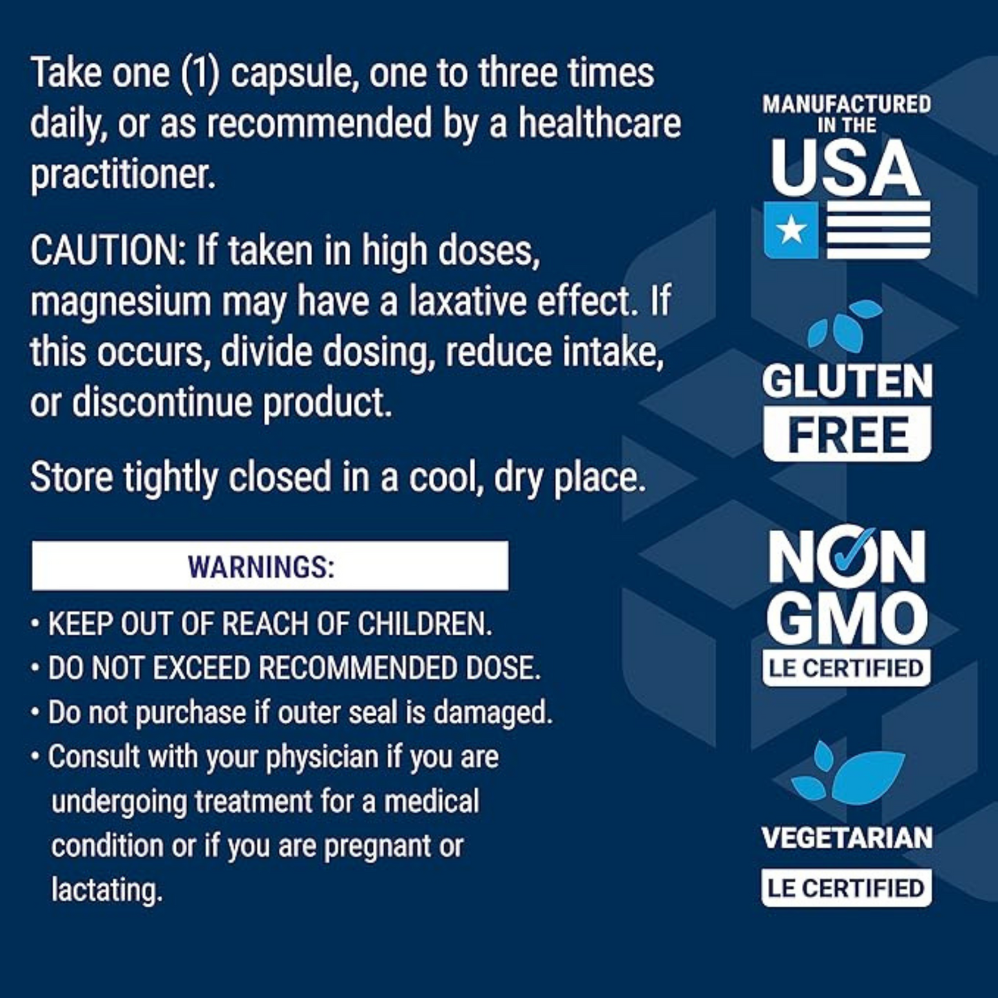 Life Extension Triple Magnesium Complex Capsules, 500 mg, 100 Vegetarian Capsules Life Extension