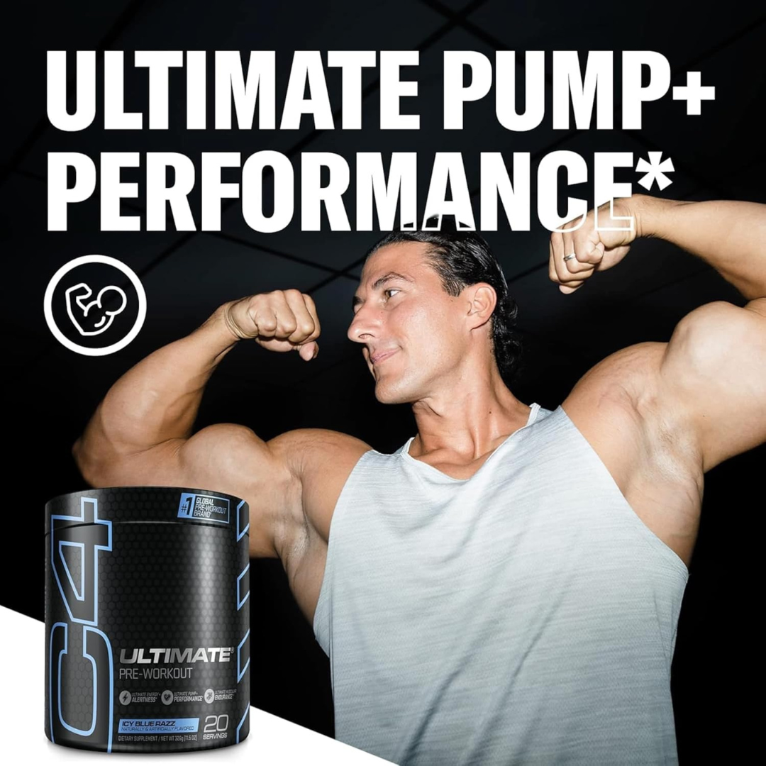 C4 Ultimate Icy Blue Razz Powder 12 Servings