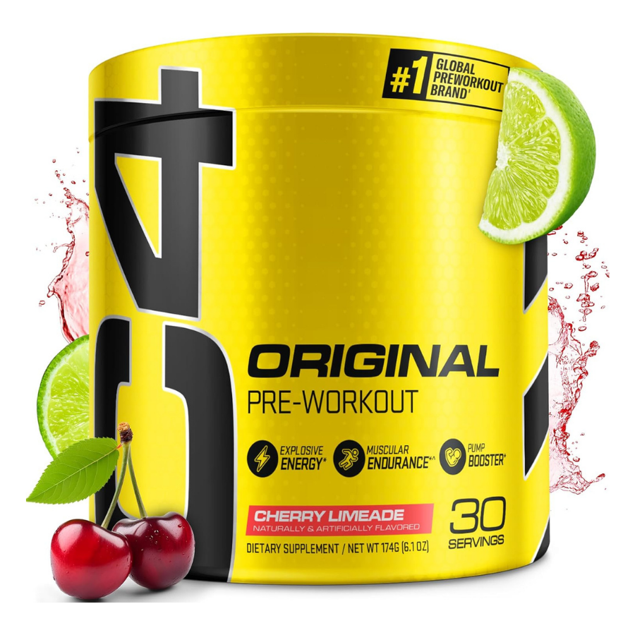 C4 Original Pre Workout Powder with Zero Sugar, Beta-Alanine, Vitamin C, for Energy, Focus & Performance, Cherry Limeade Flavor – 30 Servings