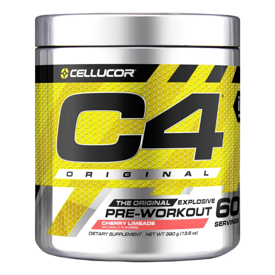 C4 Original Pre Workout Powder with Zero Sugar, Beta-Alanine, Vitamin C, for Energy, Focus & Performance, Cherry Limeade Flavor – 60 Servings