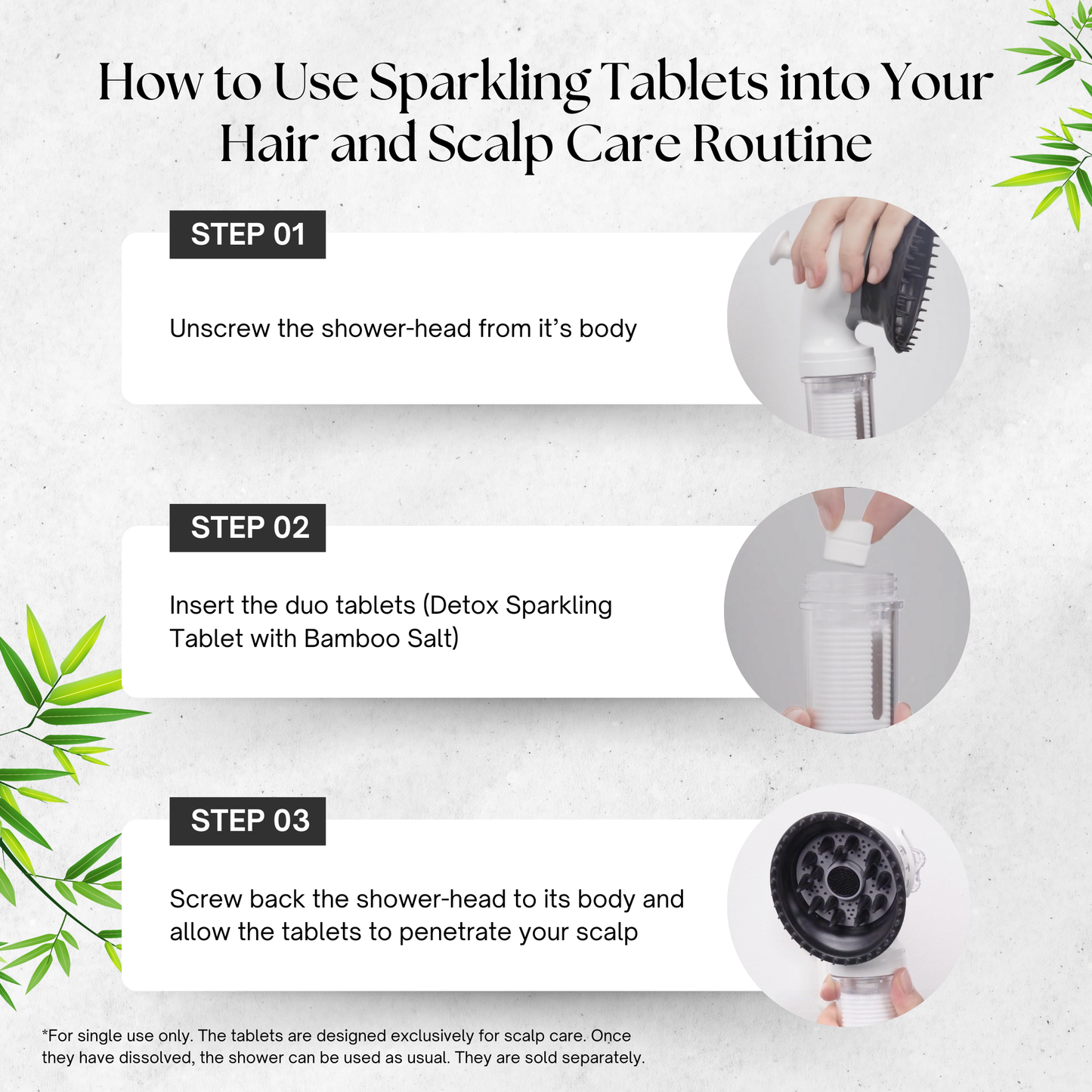 K-HeadSpa Bamboo Salt Sparkling Tablet for Flaky Scalp K-HeadSpa