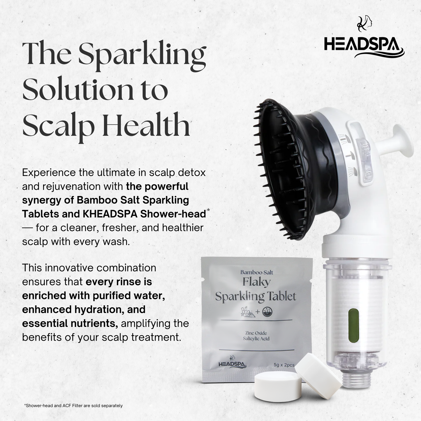 K-HeadSpa Bamboo Salt Sparkling Tablet for Flaky Scalp K-HeadSpa