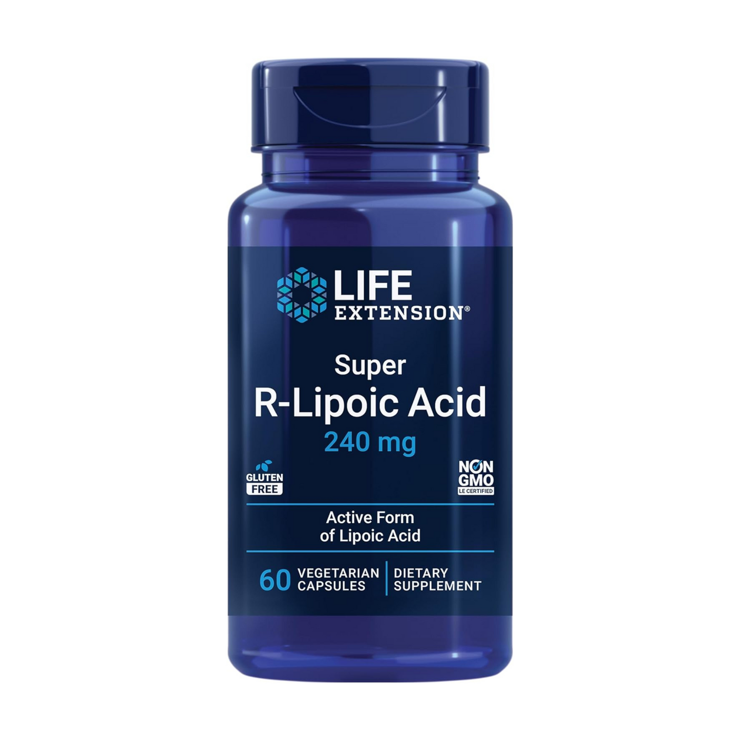 Life Extension Super R-Lipoic Acid 240 mg - Supports Cellular Energy - Supplement for Anti-Aging and Liver Health - Non-GMO, Gluten-Free - 60 Vegetarian Capsules