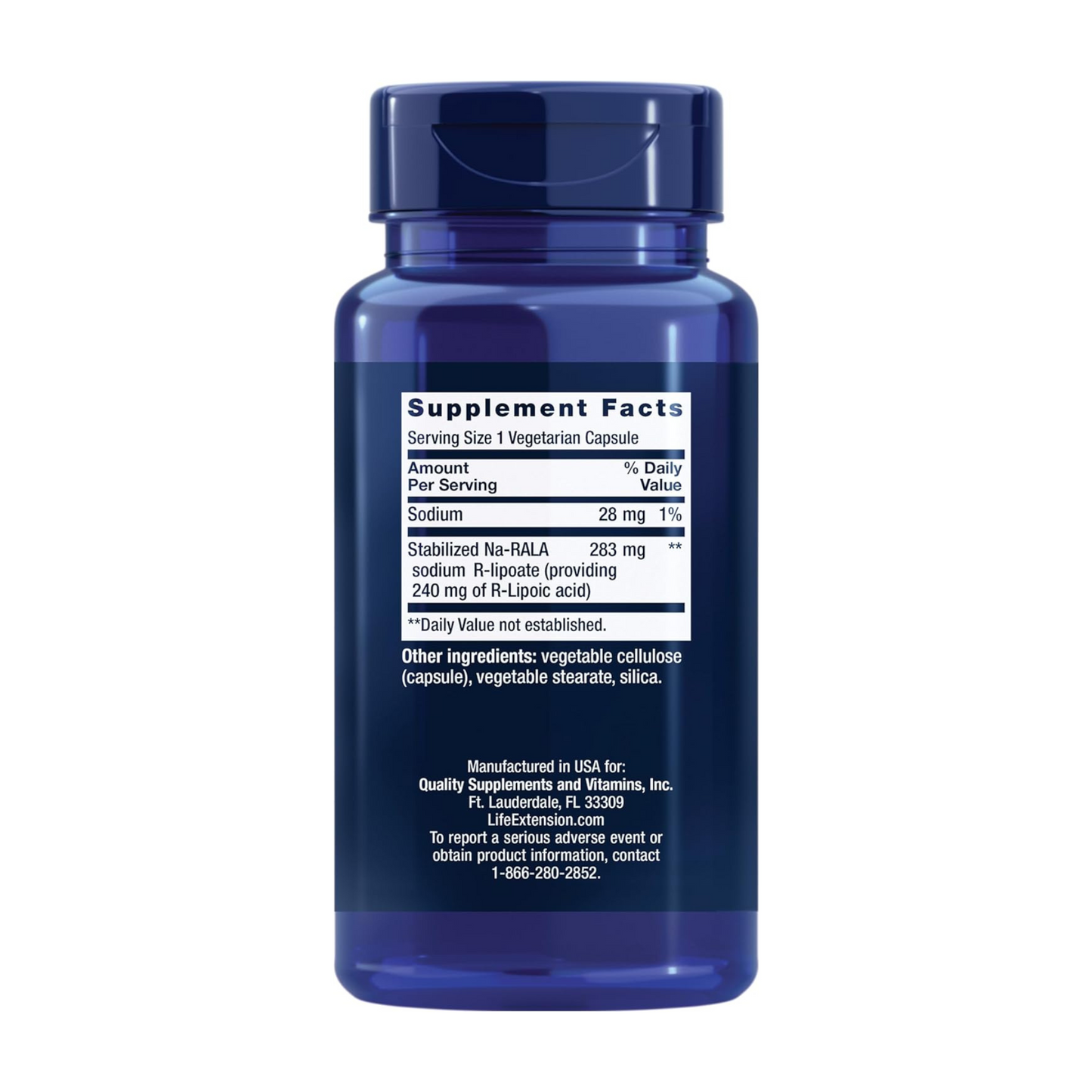 Life Extension Super R-Lipoic Acid 240 mg - Supports Cellular Energy - Supplement for Anti-Aging and Liver Health - Non-GMO, Gluten-Free - 60 Vegetarian Capsules