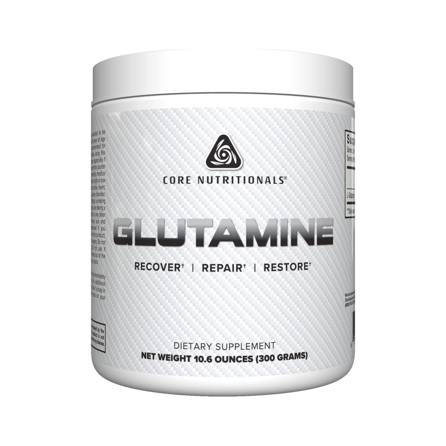 Core Nutritionals Glutamine, Enhances Muscle Growth and Immune Support, 5000mg - 300g