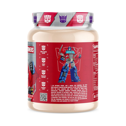 Core Nutritionals Transformers Protron Protein Blend – 25 g Whey + Casein Protein with Digestive Enzymes & MCTs - Optimus Prime (Mixed Berry Cheesecake)