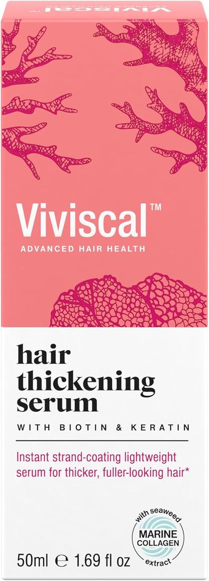 Viviscal Densifying Hair Elixir with Biotin & Keratin, Lightweight Leave-In Serum for Women, Strengthens Roots, Adds Shine & Reduces Hair Fall – 50ml