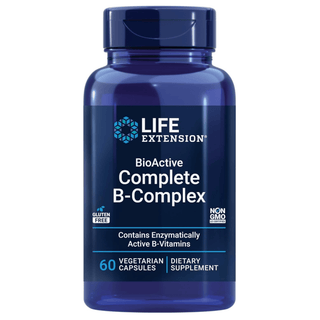 Life Extension Bioactive Complete B-Complex, Heart, Brain and Nerve Support, Healthy Energy, Metabolism, Complete B Complex, 60 Vegetarian Capsules Life Extension