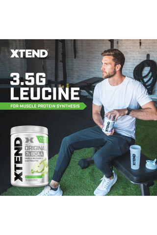 XTEND Original BCAA  Powder Zero Sugar With Electrolytes for Hydration & Muscle Repair,  Post-Workout Supplement, Smash Apple Flavour- 30 Servings
