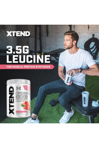 XTEND Original BCAA  Powder Zero Sugar With Electrolytes for Hydration & Muscle Repair,  Post-Workout Supplement, Watermelon Explosion - 30 Servings