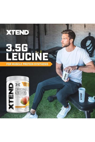 XTEND Original BCAA  Powder Zero Sugar With Electrolytes for Hydration & Muscle Repair,  Post-Workout Supplement, Lemon Mango Madness Flavour- 30 Servings