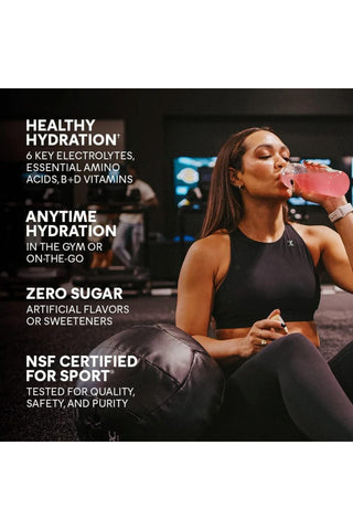 XTEND Healthy Hydration Zero Sugar Intra-Workout Hydration Drink with Electrolytes and vitamin D, NSF Certified for Sport, Lemonade Flavor - 15 Servings
