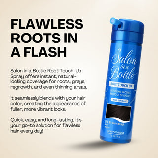 Salon in a Bottle - Instant, Long-Lasting Root Concealer Spray to Cover Roots for Women and Men - Dark Brown/Black 50 Applications 60 ml Salon in a Bottle