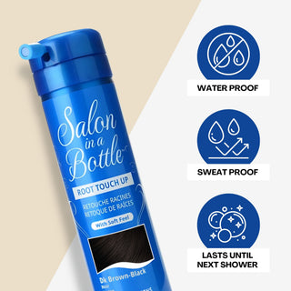 Salon in a Bottle - Instant, Long-Lasting Root Concealer Spray to Cover Roots for Women and Men - Dark Brown/Black 50 Applications 60 ml Salon in a Bottle