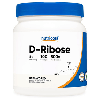 Nutricost D-Ribose Powder - Pure and Convenient Dietary Supplement - 5000mg Per Serving 500 Grams Nutricost