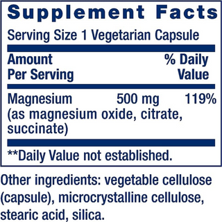 Life Extension Triple Magnesium Complex Capsules, 500 mg, 100 Vegetarian Capsules Life Extension