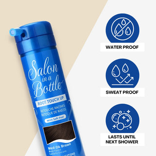 Salon in a Bottle - Instant, Long-Lasting Root Concealer Spray to Cover Roots for Women and Men - Medium/Dark Brown 50 Applications 60 ml Salon in a Bottle