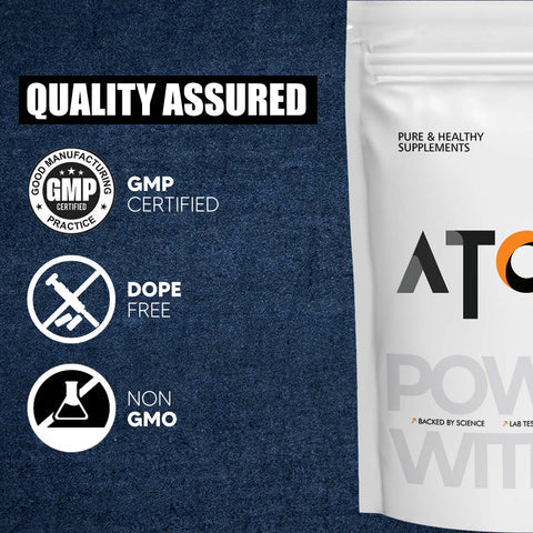 ATOM Whey Protein with Digestive Enzymes 27g protein 5.7g BCAA Lab Tested USA Labdoor Certified For Accuracy & Purity