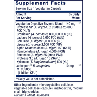 Life Extension Enhanced Super Digestive Enzymes - Vegetarian Support for Digestion, Fat, Protein, Carb Breakdown, 60 Capsules Life Extension