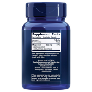 Life Extension Triple Magnesium Complex Capsules, 500 mg, 100 Vegetarian Capsules Life Extension