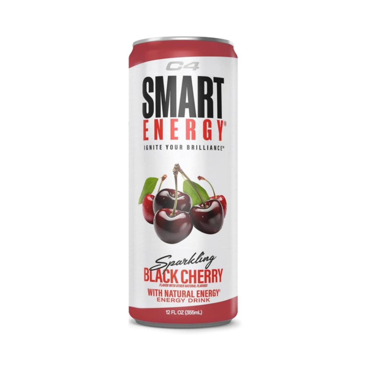 C4 Pre Workout Energy Drink With Beta-Alanine, Zero Sugar, Carbonated Drink for Strength & Endurance, Black Cherry Flavor – 12 Pack