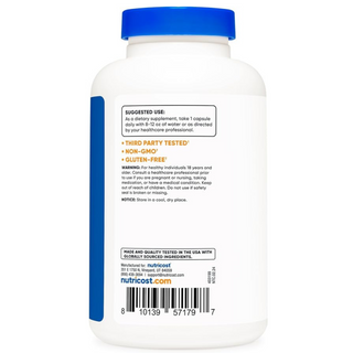 Nutricost L-Arginine L-Ornithine Capsules 750 MG 180 Capsules Nutricost