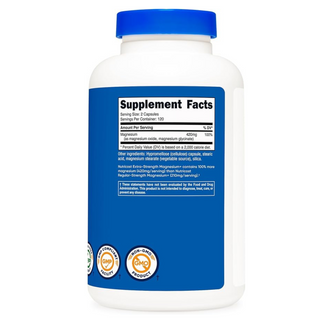 Nutricost Magnesium+ Extra Strength 420mg - Non-GMO, Gluten Free, Vegan Friendly - 240 Capsules 120 Servings Nutricost