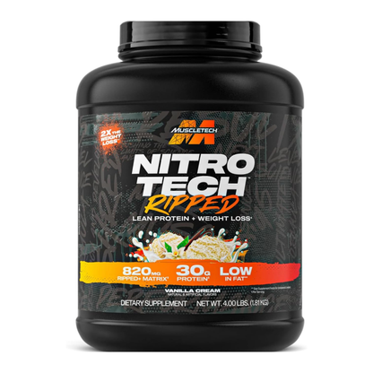 MuscleTech Nitro Tech Ripped French Vanilla Bean 4lbs US (RB)