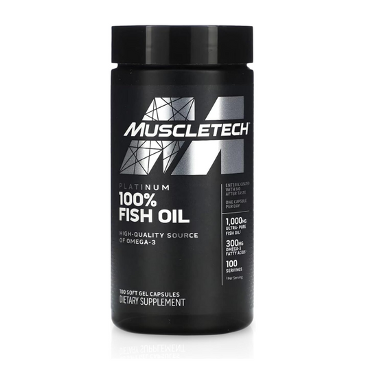 MuscleTech Platium Omega 3 Fish Oil Softgels with EPA & DHA, Support Heart, Brain & Joints  – 100 Softgels (1000)