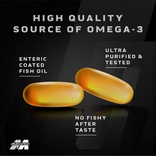 MuscleTech Platium Omega 3 Fish Oil Softgels with EPA & DHA, Support Heart, Brain & Joints  – 100 Softgels (1000)