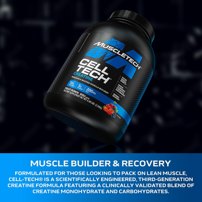 Muscle Tech Cell Tech Muscle Builder for Faster Muscle Growth, Fruit Punch - 6Lbs