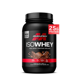 MuscleTech Iso 100% Whey Protein Powder, Pure Isolate Whey Protein for Lean Muscle & Recovery, Low Carb, Low Fat, Chocolate Flavor – 2lbs (907g)