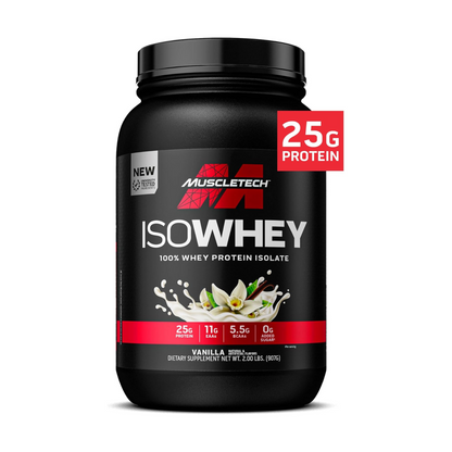 Muscle Tech Whey 100% Protein Isolate Enhance Build Muscle Vanilla Flavor - 2 Lbs