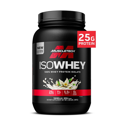 Muscle Tech Whey 100% Protein Isolate Enhance Build Muscle Vanilla Flavor - 2 Lbs