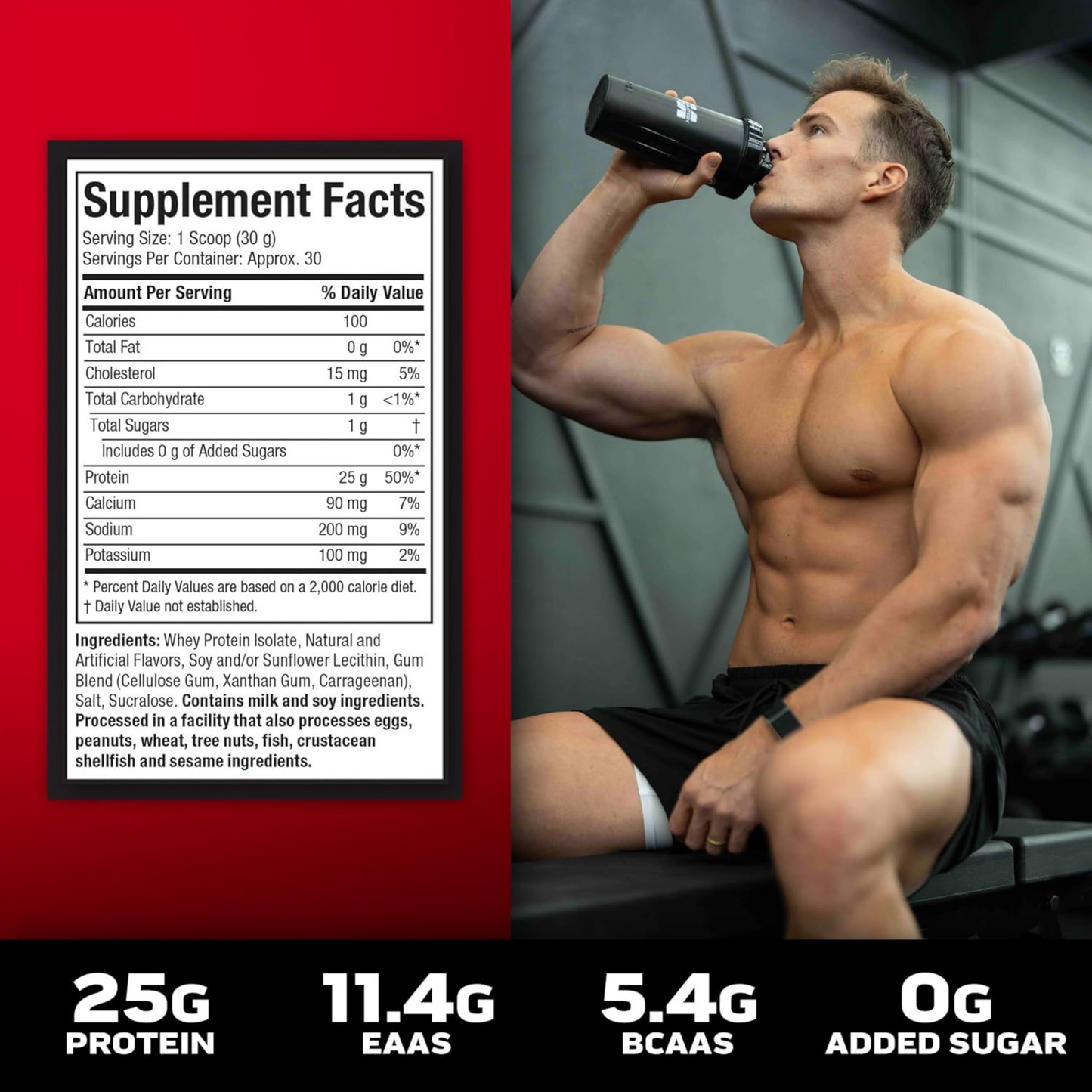 Muscle Tech Whey 100% Protein Isolate Enhance Build Muscle Vanilla Flavor - 2 Lbs