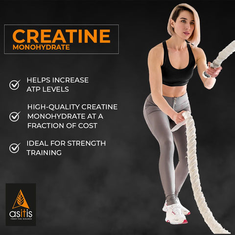 AS-IT-IS Nutrition 100% Pure Creatine Monohydrate for Muscle Building 250 gm