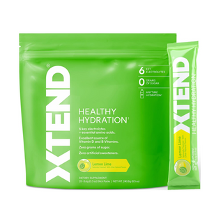 XTEND Healthy Hydration Zero Sugar Intra-Workout Hydration Drink with Electrolytes and vitamin D, NSF Certified for Sport, Lemon Lime Flavor - 28 Servings