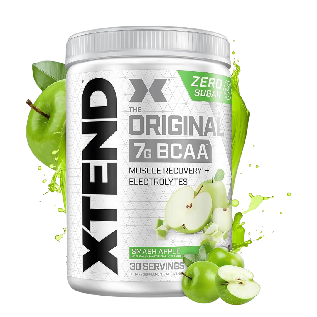 XTEND Original BCAA  Powder Zero Sugar With Electrolytes for Hydration & Muscle Repair,  Post-Workout Supplement, Smash Apple Flavour- 30 Servings