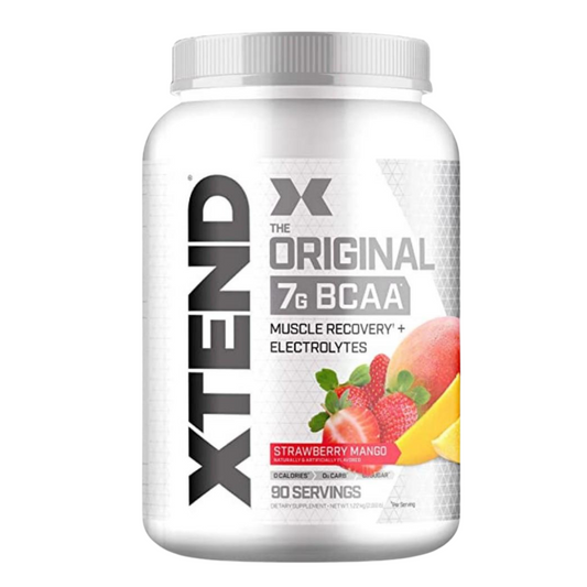 XTEND Original BCAA  Powder Zero Sugar With Electrolytes for Hydration & Muscle Repair,  Post-Workout Supplement, Mango Flavour- 90 Servings