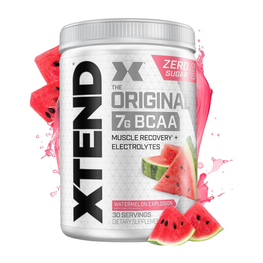 XTEND Original BCAA  Powder Zero Sugar With Electrolytes for Hydration & Muscle Repair,  Post-Workout Supplement, Watermelon Explosion - 30 Servings