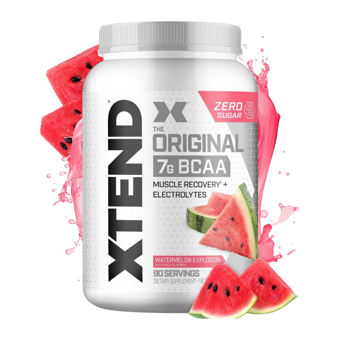 XTEND Original BCAA  Powder Zero Sugar With Electrolytes for Hydration & Muscle Repair,  Post-Workout Supplement, Watermelon Explosion - 90 Servings
