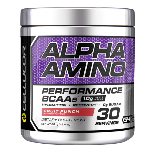 C4 Alpha Amino BCAA Powder, Post Workout Recovery with Electrolytes, Coconut Water & Zero Sugar, Fruit Punch Flavor – 30 Servings