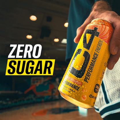 C4 Pre Workout Energy Drink With Beta-Alanine, Zero Sugar, Carbonated Drink for Strength & Endurance, Midnight Cherry Flavor – 12 Pack