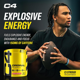 C4 Original Pre Workout Powder with Zero Sugar, Beta-Alanine, Vitamin C, for Energy, Focus & Performance, Cherry Limeade Flavor – 30 Servings