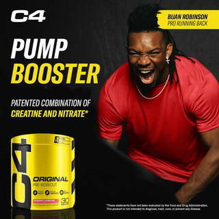 C4 Original Pre Workout Powder with Zero Sugar, Beta-Alanine, Vitamin C, for Energy, Focus & Performance, Cherry Limeade Flavor – 30 Servings