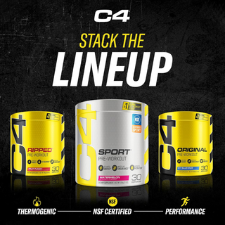 C4 Original Pre Workout Powder with Zero Sugar, Beta-Alanine, Vitamin C, for Energy, Focus & Performance, Cherry Limeade Flavor – 30 Servings