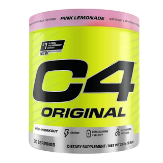 C4 Original Pre Workout Powder with Zero Sugar, Beta-Alanine, Vitamin C, for Energy, Focus & Performance, Pink Lemonade Flavor – 30 Servings
